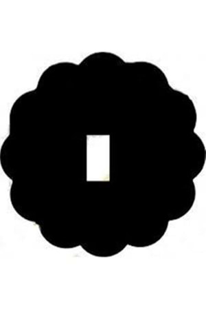 25 Adet Çap 90 Cm Yuvarlak Papatya Çelenk Kartonu Siyah