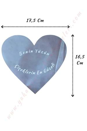 Pleksiglas Buket Süsleme Aynası 17,5 Cm En x 16,5 Cm Boy - Çiçeklerin En Güzeli Gümüş