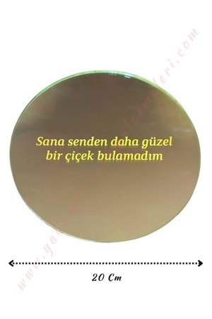 Cam Buket Süsleme Aynası - Sana Senden Daha Güzel Bir Çiçek Bulamadım - K