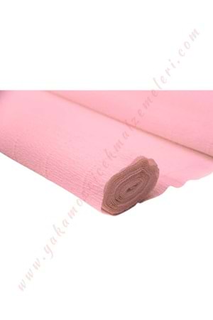 Krapon Krep Çağdaş Çiçek Hediye Paketleme Kağıdı Boy 2,5 Metre En 50 Cm - Açık Pembe