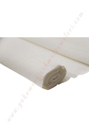 Krapon Krep Çağdaş Çiçek Hediye Paketleme Kağıdı Boy 2,5 Metre En 50 Cm - Beyaz