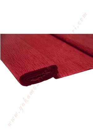 Krapon Krep Çağdaş Çiçek Hediye Paketleme Kağıdı Boy 2,5 Metre En 50 Cm - Kırmızı