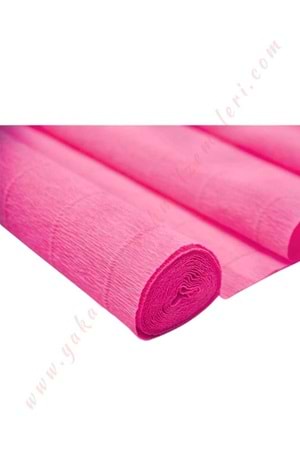 Krapon Krep Çağdaş Çiçek Hediye Paketleme Kağıdı Boy 2,5 Metre En 50 Cm - Pembe