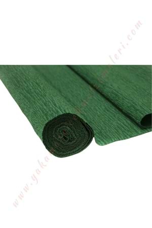 Krapon Krep Çağdaş Çiçek Hediye Paketleme Kağıdı Boy 2,5 Metre En 50 Cm - Yeşil