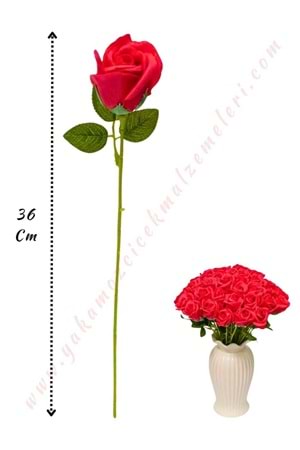 50 Adet Dallı Sabun Gül - Kırmızı 692-20