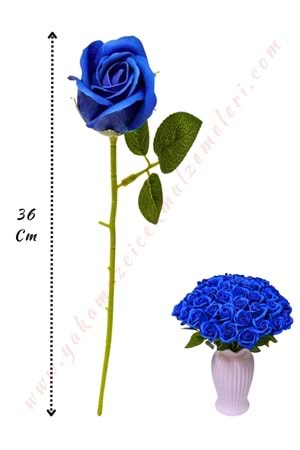 50 Adet Dallı Sabun Gül - Lacivert 692-13