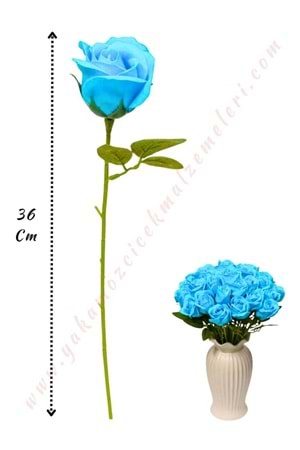 50 Adet Dallı Sabun Gül - Mavi 692-15