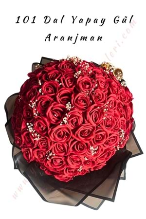 Yapay Gül Buketi 101 Güllü