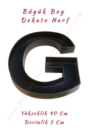 G Büyük Boy Dekato Harf Suya Dayanıklı Kesme - Canlı Çiçek Aranjman Altlığı - G Harfi