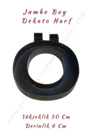 O-Ö Jumbo Boy Dekato Harf Suya Dayanıklı Kesme - Canlı Çiçek Aranjman Altlığı - O-Ö Harfi