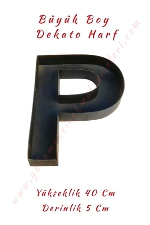 P Büyük Boy Dekato Harf Suya Dayanıklı Kesme - Canlı Çiçek Aranjman Altlığı - P Harfi
