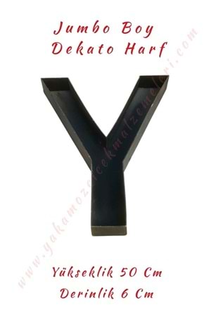 Y Jumbo Boy Dekato Harf Suya Dayanıklı Kesme - Canlı Çiçek Aranjman Altlığı - Y Harfi