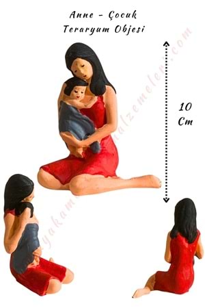 3D Baskı Teraryum Obje - Anne Çocuk - 10 Cm