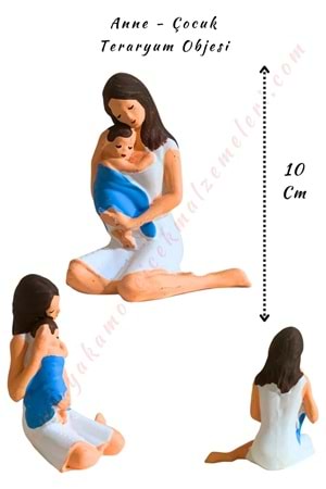 3D Baskı Teraryum Obje - Anne Çocuk - 10 Cm