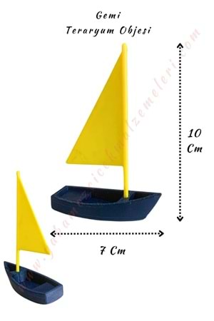 3D Baskı Teraryum Obje - Gemi