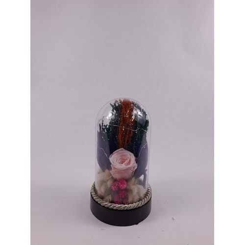 TERS FANUS MİKA COVER SOLMAYAN GÜL 000100 - bebe pembe - STD