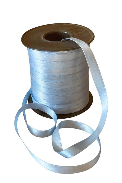 Kurdele Saten 1 Cm x 100 Metre - Kurdele Modelleri - Saten Kurdele - Açık Mavi - 1 CM X 100 METRE