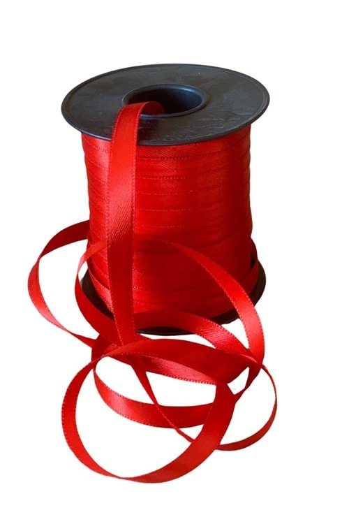 Kurdele Saten 1 Cm x 100 Metre - Kurdele Modelleri - Saten Kurdele - Kırmızı - 1 CM X 100 METRE