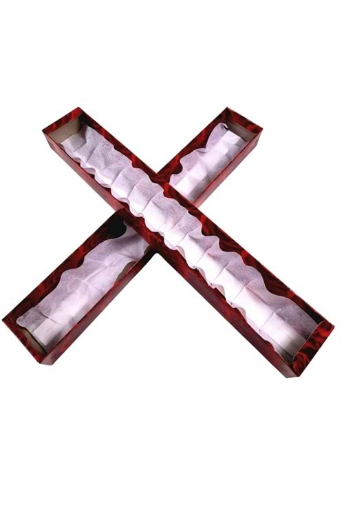 Elyaflı Tek Gül Kutusu 20 Adet - Kutu Modelleri - Vitrin Kutu - Kırmızı - STD