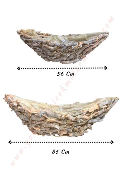 Gondol Sepet - Saksı 2 li Set YK-177 - Beyaz