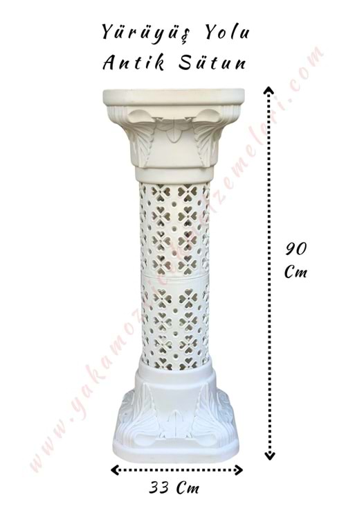 Yürüyüş Yolu Antik Sütun Plastik 90*33 Cm
