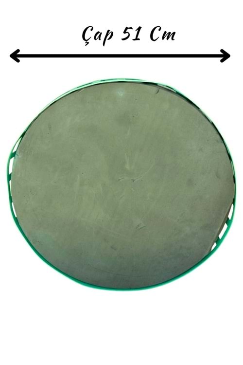 Daire Jumbo Boy Yuvarlak Oasis Aranjman Altlığı Çap 51 x 4 Cm Çiçek Süngeri YK-186