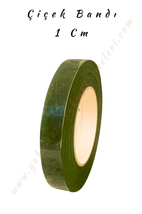Bant Yeşil Çiçek Bandı 1 Cm