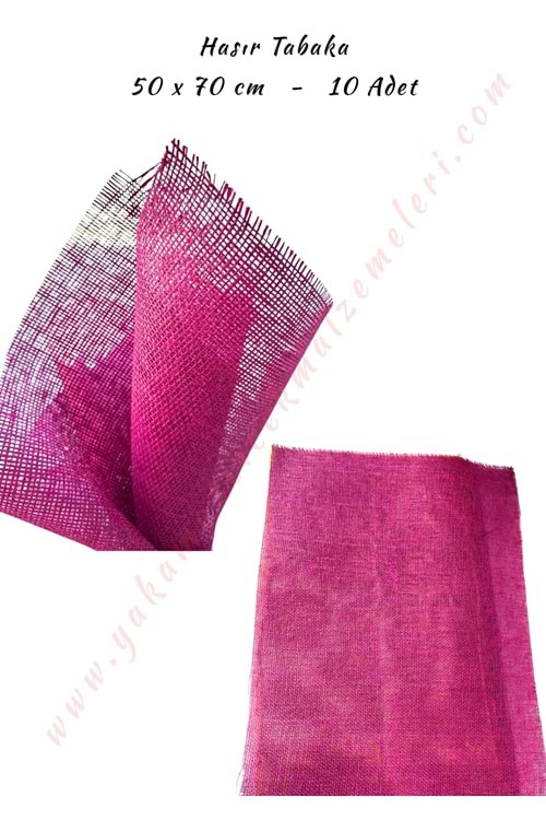 Hasır Tabaka - İthal 50x70 Cm - Fuşya - Pembe
