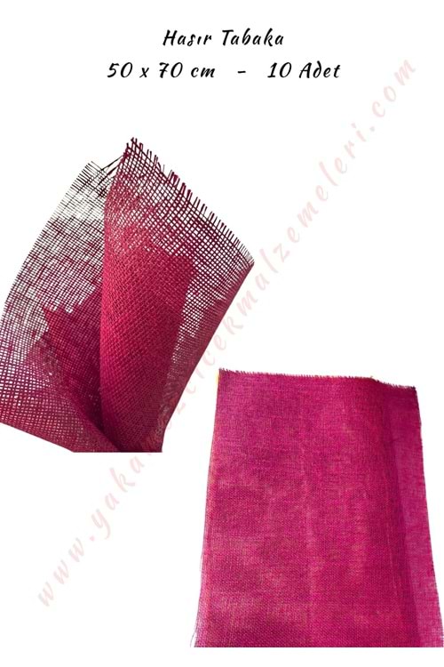 Hasır Tabaka - İthal 50x70 Cm - Mor - Bordo