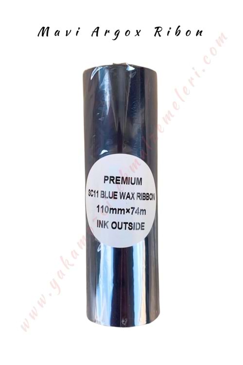 Argox Ribon 11 Cm x 74 Mt - Mavi