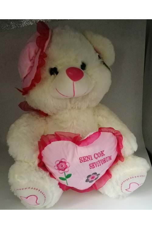 OYUNCAK 50 CM PEMBE YANDAN ŞAPKALI