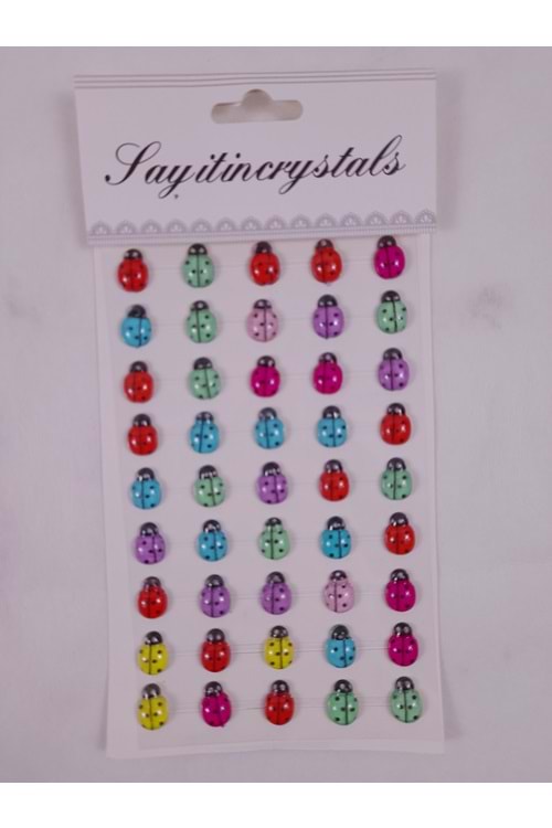 KIRTASİYE RENKLİ UĞUR BÖCEĞİ STİKER-10 PAKET
