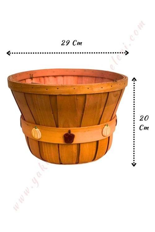 El Yapımı Büyük Boy Sepet Saksı Çap 29 Cm Yükseklik 20 Cm