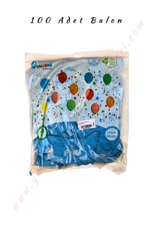 Balon Baskılı 100 Adet - Hoşgeldin Bebek - Mavi