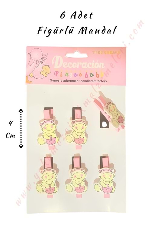 Figürlü Mandal - 6 lı Paket - Toplu Bebek