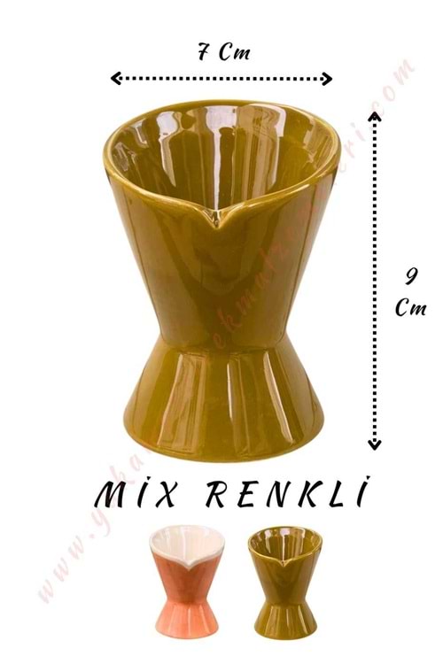 Konik Seramik Skulent Kaktüs Saksısı Çap 7 Cm Yükseklik 9 Cm - Koyu Yeşil