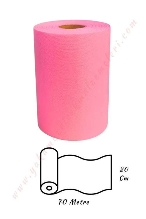 Araba Elyafı En 20 Cm Boy 70 Metre - Açık Pembe