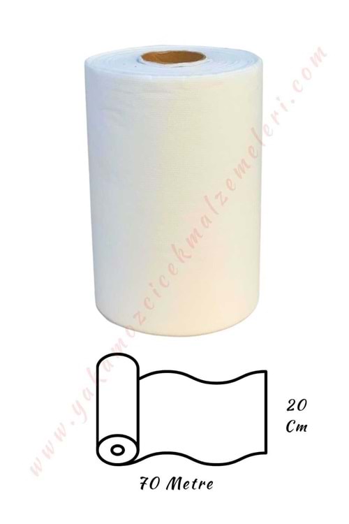 Araba Elyafı En 20 Cm Boy 70 Metre - Beyaz