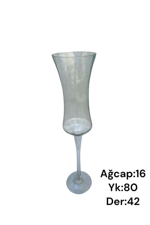 Cam Kadeh Jumbo Boy 16*80 Cm Derinlik 42 Cm 007