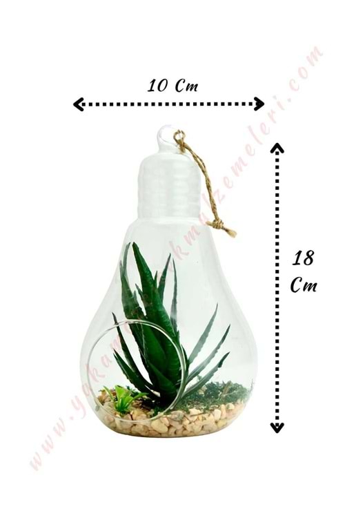 Dekoratif Asılabilir İpli Teraryum Küçük Ampul 10*10*18 Cm YK-299