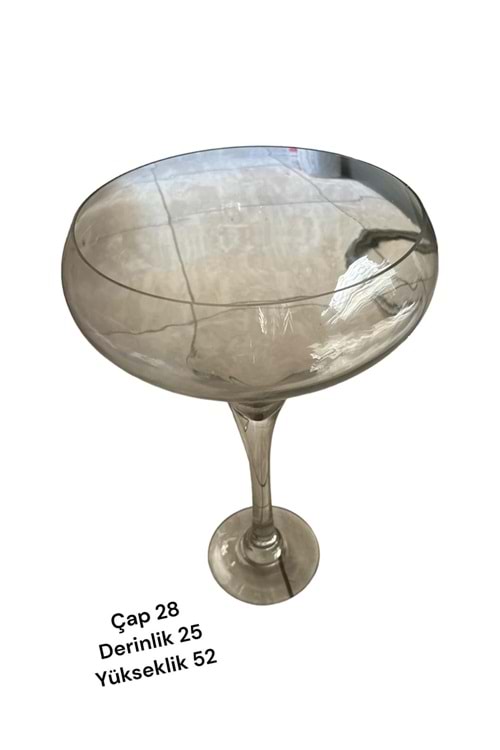 Cam Kadeh Jumbo Boy 28*52 Cm Derinlik 25 Cm 016