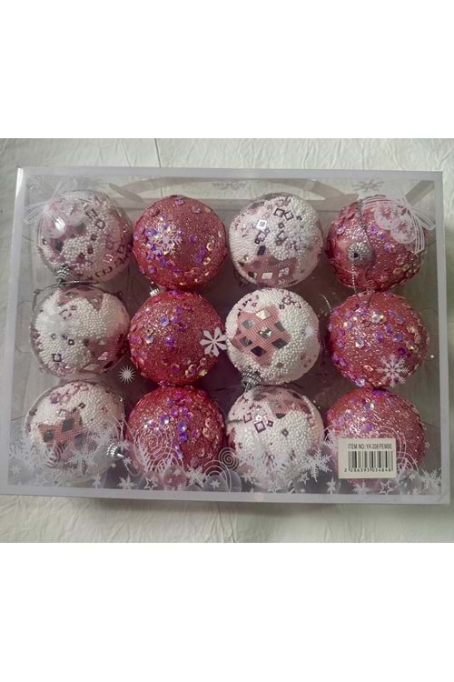 DEKOR YILBAŞI TOPLARI - bebe pembe