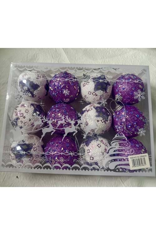 DEKOR YILBAŞI TOPLARI - mor