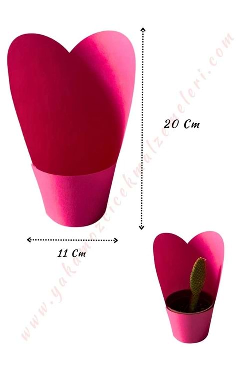 Kraft Skulent Kaktüs Süsleme Kağıdı Büyük Boy 20 Adet Kaktüslük - Pembe