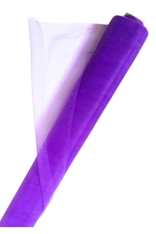 Gold Tül Renkli - Tül Modelleri - Gold - Mor - 70 CM X 27 MT