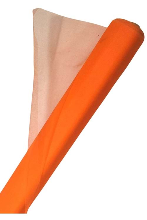 Gold Tül Renkli - Tül Modelleri - Gold - Turuncu - 70 CM X 27 METRE