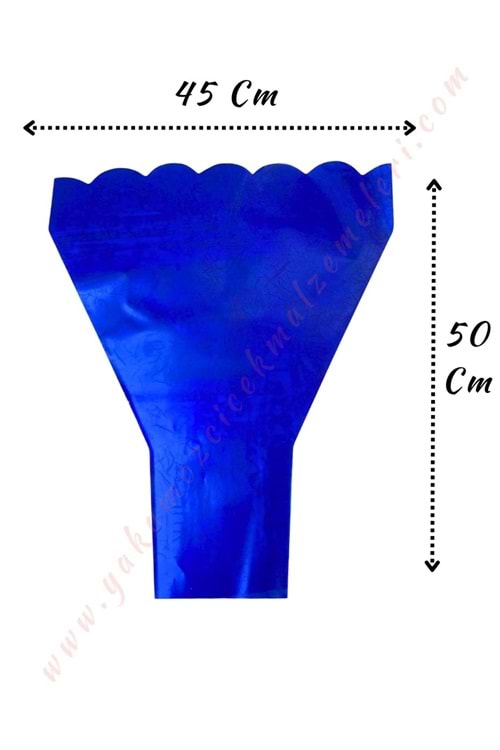 Çiçek - Buket Paketleme Poşeti Desenli 100 Adet 45*50 Cm YK-348 - Lacivert