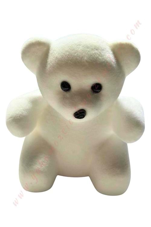 Strafor Ayıcık Büyük Boy 15 Cm Beyaz YK-352