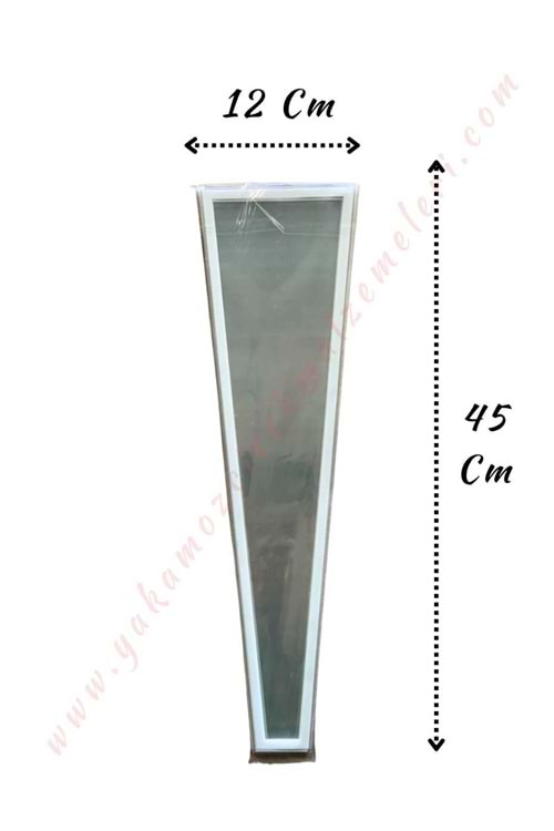Çiçek Poşeti Çerçeveli 50 Adet 12*45 Cm - Tek Güllük YK-269 - Beyaz
