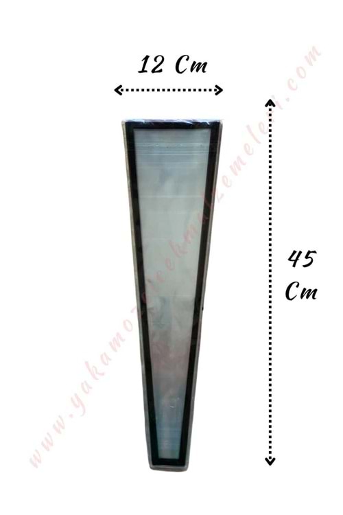 Çiçek Poşeti Çerçeveli 50 Adet 12*45 Cm - Tek Güllük YK-269 - Siyah